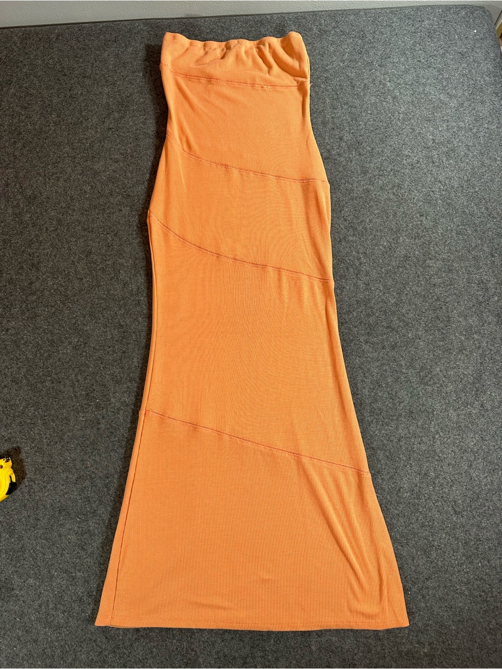 See You Monday Orange Strapless Maxi Dress